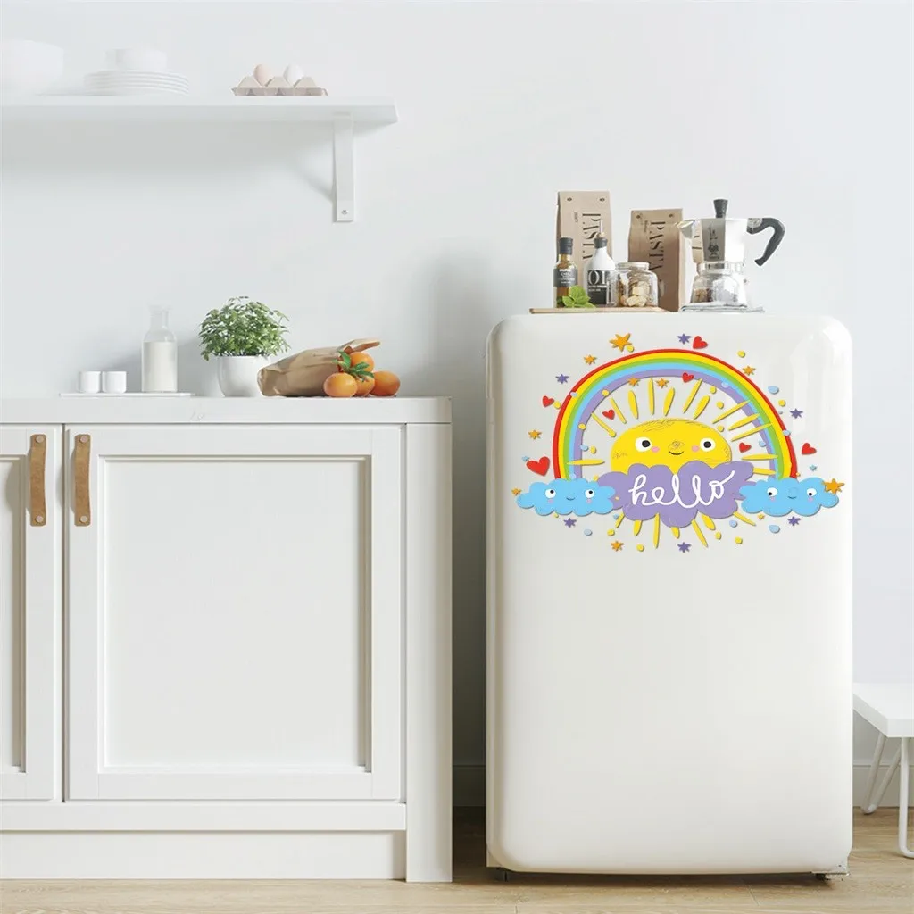 Wall stickers home decoration DIY creative rainbow sun mobile wall decorative window L0426 | Дом и сад