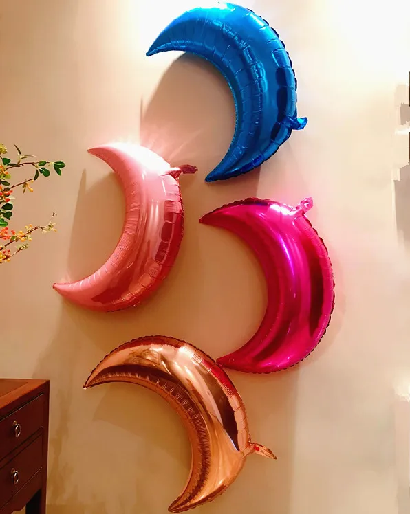 28 дюймов День рождения Большой Луны StarBalloons серебро Фольга украшения Дети