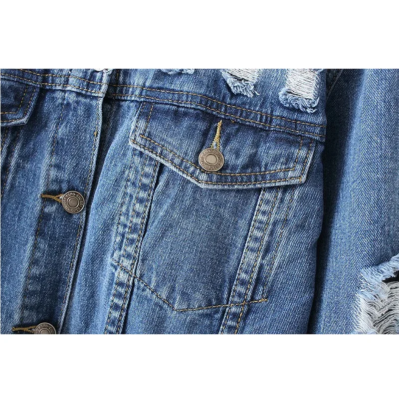 2019 весенне-осеннее лоскутное модное джинсовое пальто для женщин Ретро винтажное