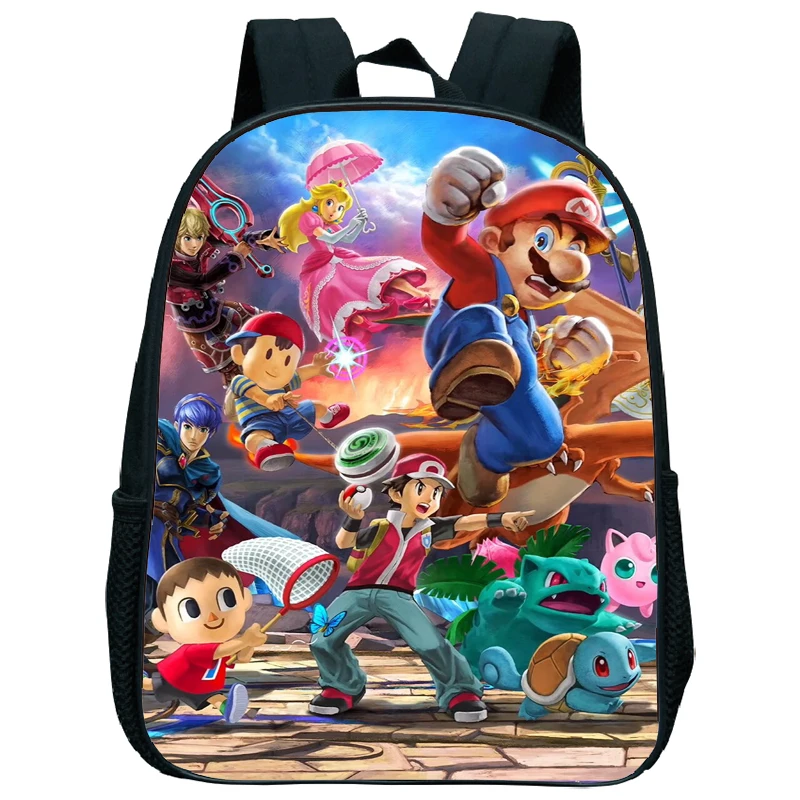 11 New Hot Super Mario Smash Bros Children School Bag Baby Small School Bags Kindergarten Schoolbag Cute Kids Backpacks Kawaii - Цвет: 11