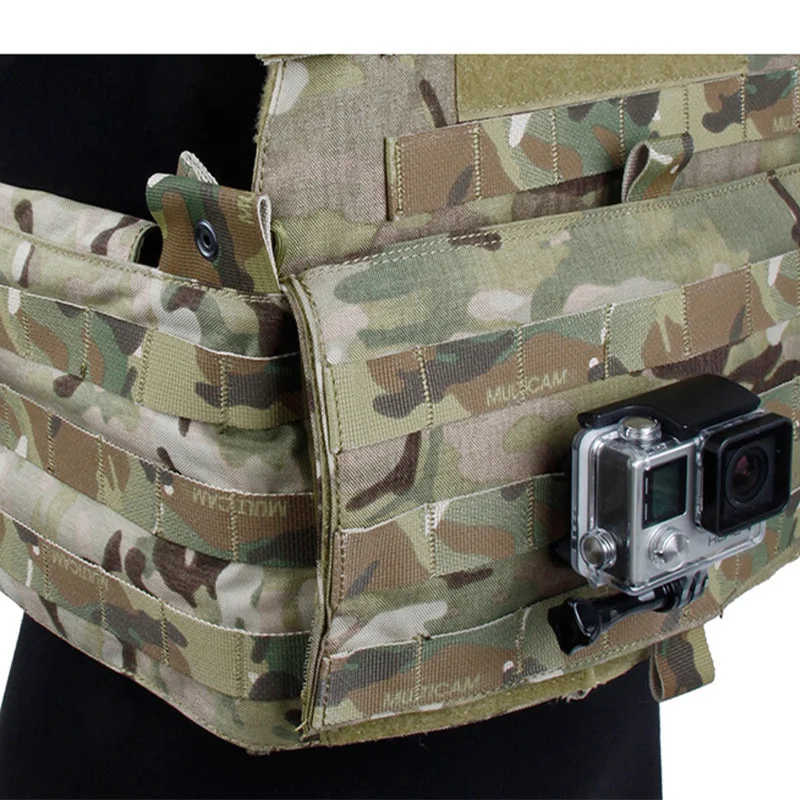 Для Go Pro Аксессуары тактический жилет ЧПУ плоское основание Molle крепление подключения для GoPro Hero 7 6 5 4 3+ Sjcam Xiaomi YI 4 K eken Cam