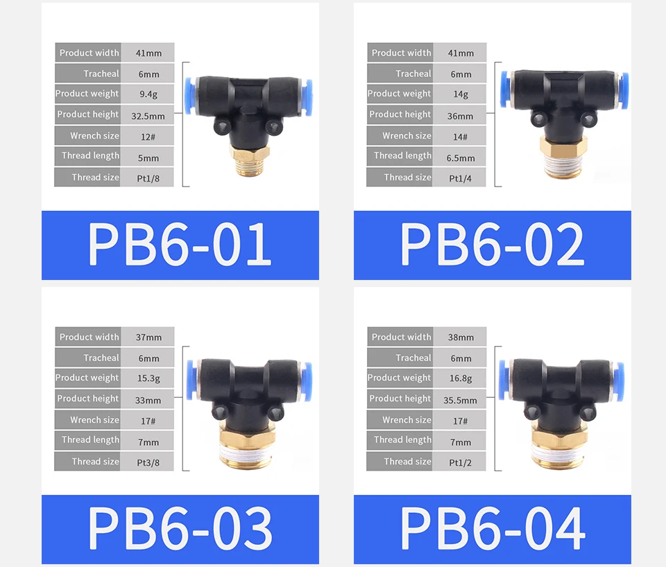 1 шт. Пневматический быстрый соединитель PCF PC PL SL PB 4 мм-12 мм шланг Воздушный фитинг 1/" 1/8" 3/" 1/2" BSPT Мужская резьба трубопроводная муфта