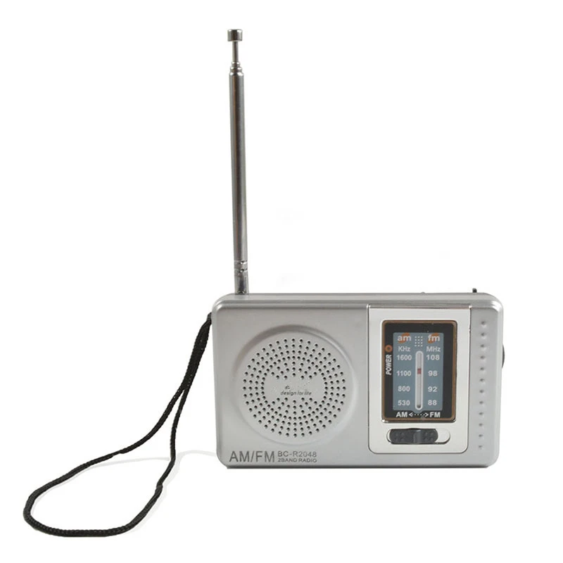 Абсолютно новое мини портативное радио R2048 с двухдиапазонным FM/AM карманное со