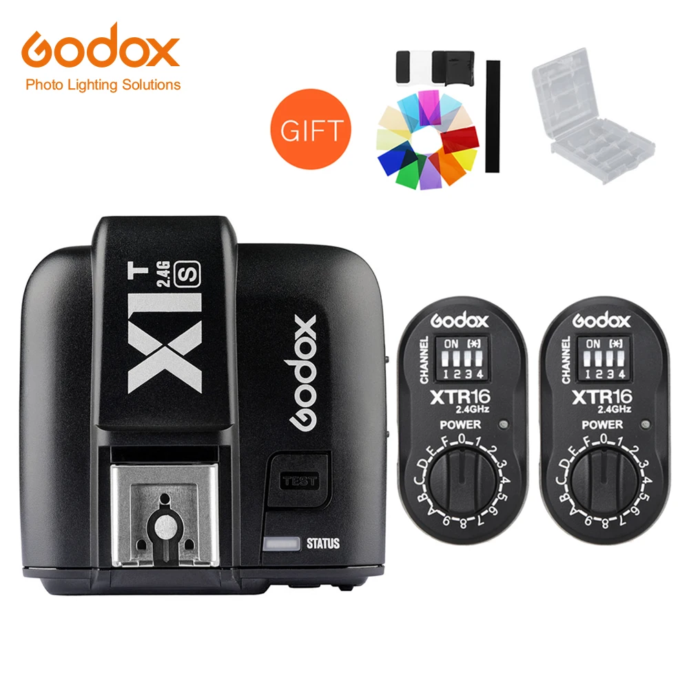 Godox X1T S TTL 2 4G передатчик вспышки + 2x XTR 16 приемники Набор для камеры Sony A7RII A7R A58 DE300 DE400