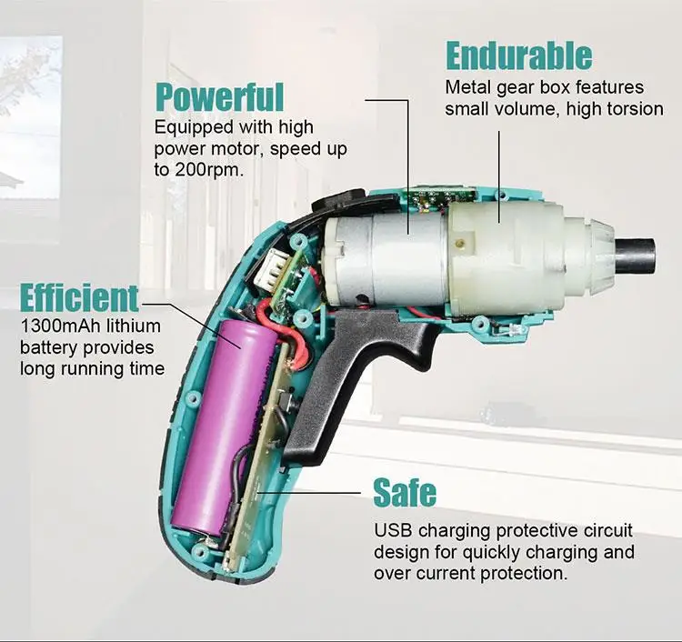 Аккумуляторная электрическая отвертка Pro'sKit набор аккумуляторных дрелей с USB