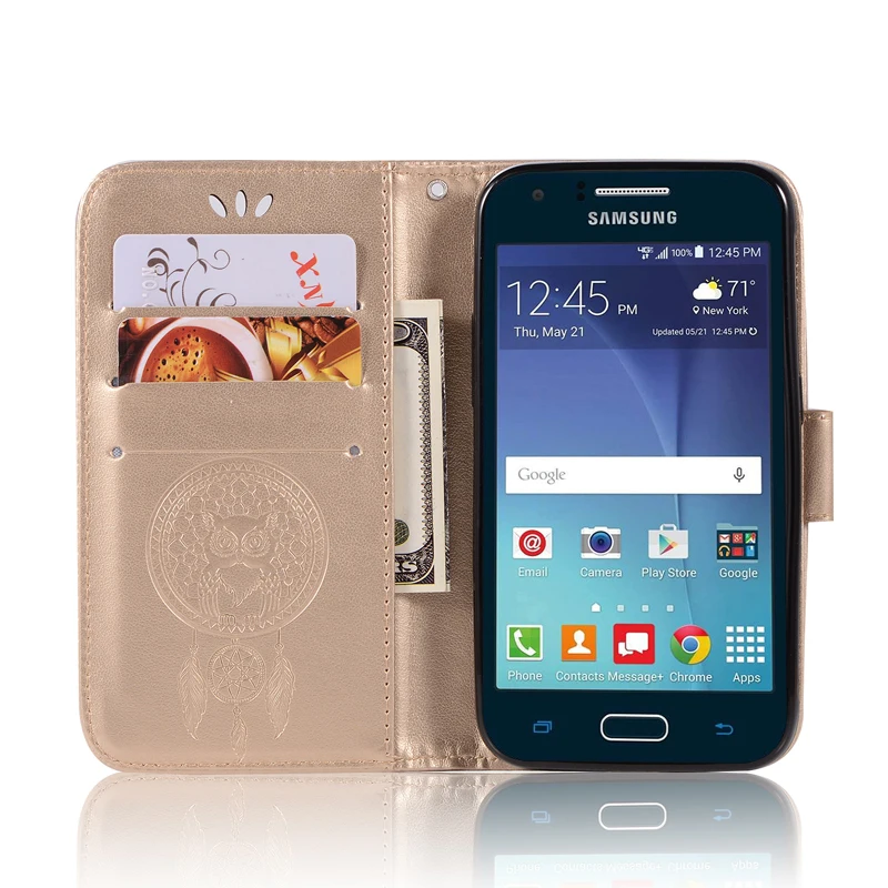 Флип чехол для Samsung Galaxy J1 2016 J16 флип кошелек искусственная кожа задняя крышка