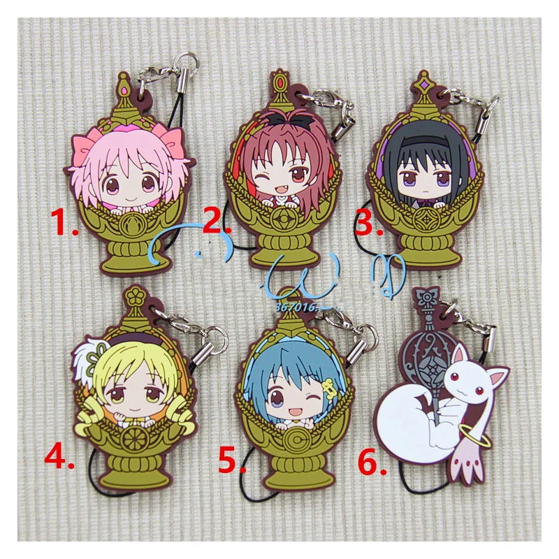 1 шт. аниме Keychian Puella Magi Madoka Magica Kaname Akemi Homura Tomoe Mami брелки для ключей Portachiavi De Llaveros |