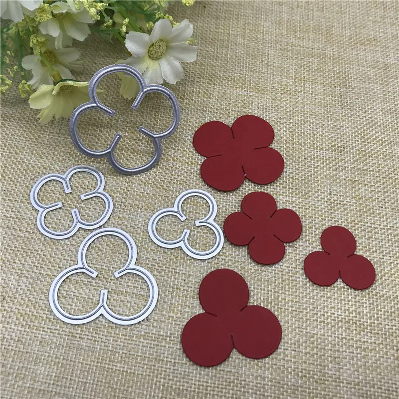 4 шт. декоративные металлические Вырубные штампы в виде цветов|Вырубные штампы| |