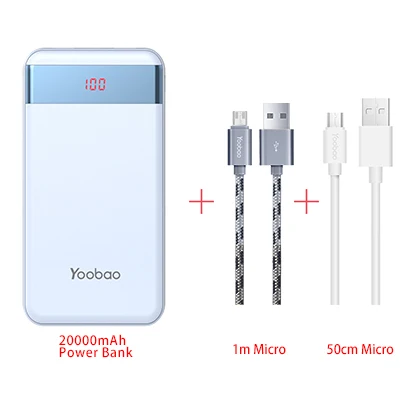 Yoobao 20000 мАч портативное зарядное устройство с двойным USB ЖК-дисплеем для iPhone samsung huawei Xiaomi Google внешний аккумулятор - Цвет: BE-2 Kind of Micro