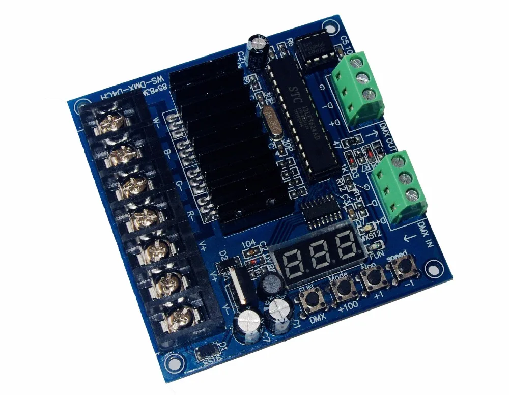 1 шт. светодиодный декодер для консоли DMX512 4 канала цифровой дисплей контроллер RGB
