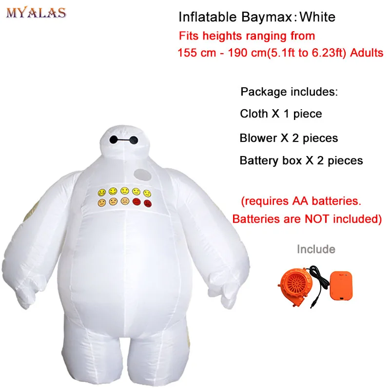 Baymax Надувной костюм Миньона с одним глазом или двойными глазами, карнавальный костюм для Хэллоуина, карнавальный костюм Миньона для взрослых - Цвет: Baymax