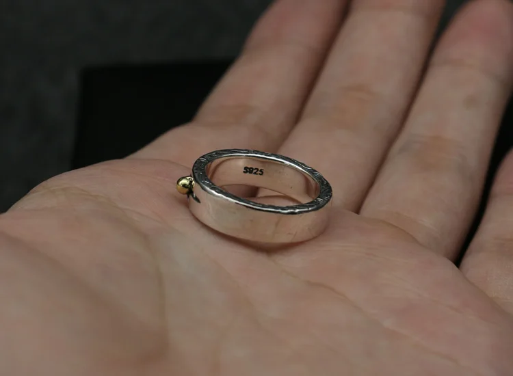 Винтажное кольцо в индийском стиле с золотым солнцезащитным ремешком для мужчин