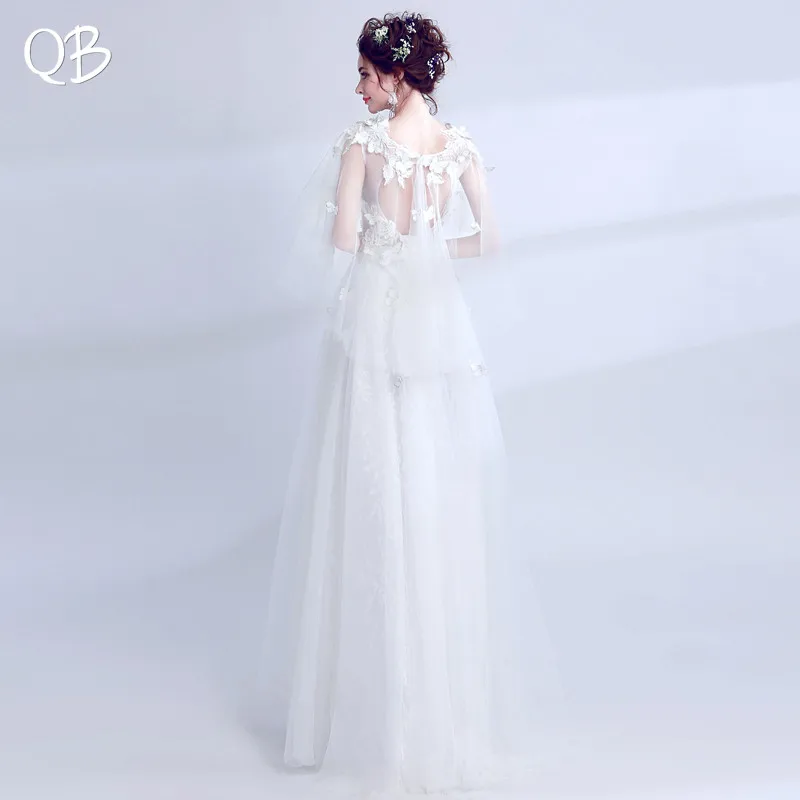 Белое Элегантное Длинное Вечернее Платье трапециевидной формы из тюля с цветами