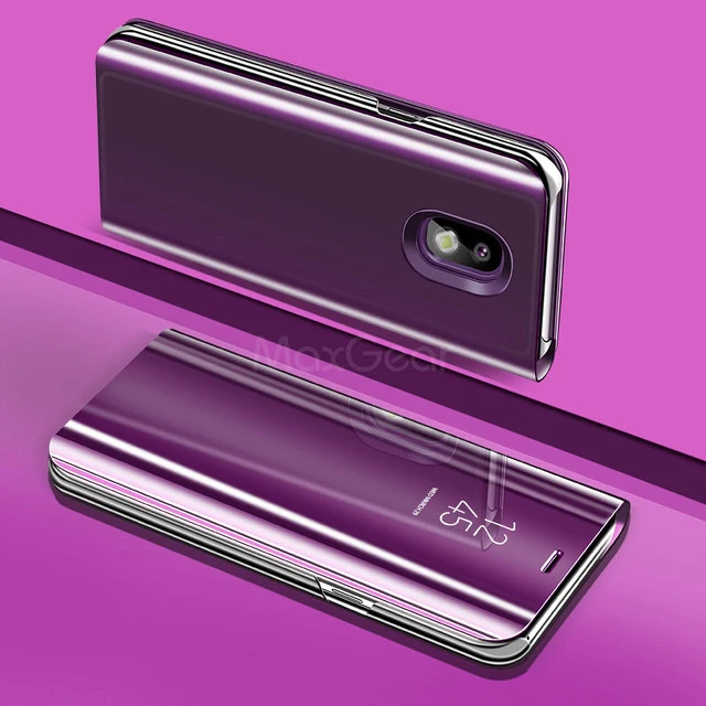 Фиолетовый Чехол для samsung Galaxy J7, роскошный зеркальный флип-чехол для смартфона samsung J7 SM-J730F J730, чехол s Coques 5,5" - Цвет: Фиолетовый