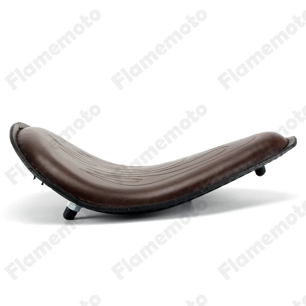Коричневое мотоциклетное седло для соло кожаное сиденье водителя пламени кафе
