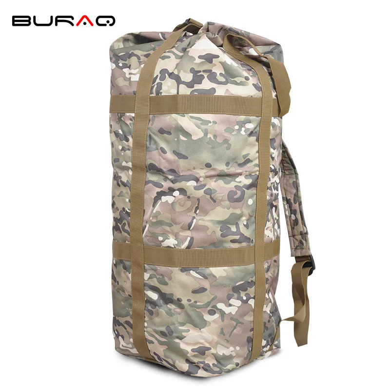 BURAQ 80L Вместительная дорожная сумка вещевой рюкзак цилиндрическая посылка