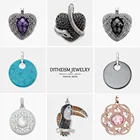 Кулон в виде змеи и сердца с черным фианитом, модная новинка 2018 года, модное ожерелье из стерлингового серебра 925 пробы, подарок для женщин и девушек