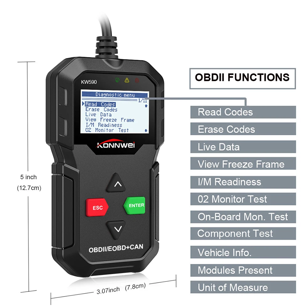 Новый Автомобильный сканер KONNWEI KW590 OBD2 диагностический инструмент для ремонта