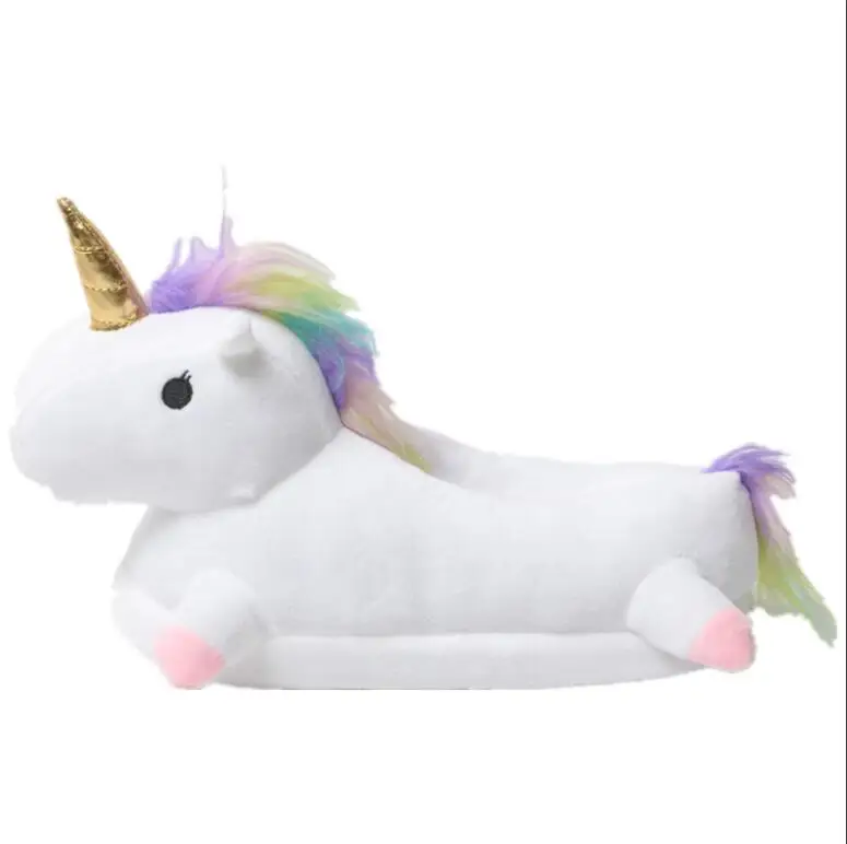 Новое поступление 2017 домашние тапочки Унисекс На Хэллоуин из хлопка с единорогом