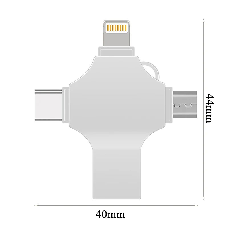 4 в 1 USB 3 0 флеш-накопитель 16 ГБ 32 64 Гб 128 Lightning U Stick Флешка для iPad Android ноутбук