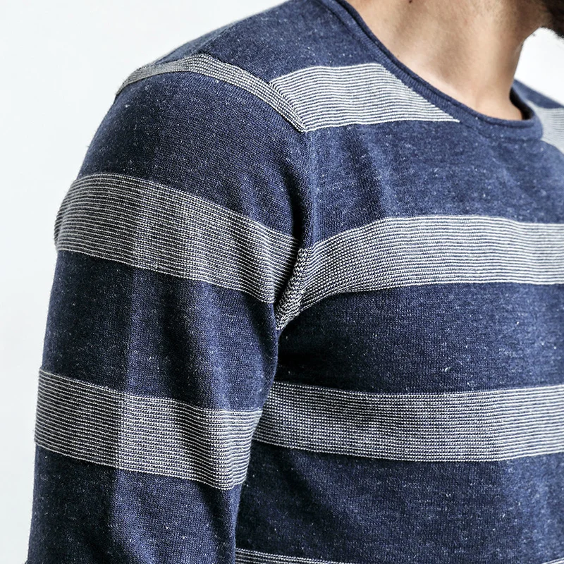 SIMWOOD свитер Для мужчин 2019 Весна Новые Slim Fit полосатые трикотажные свитера мужской
