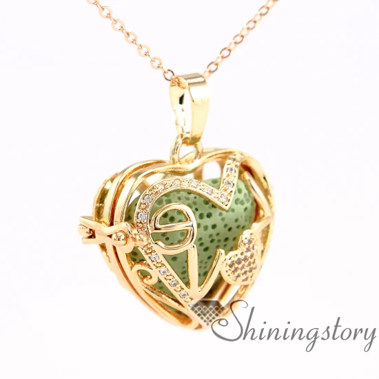 Сердце металлический вулканический камень сердце образный медальон