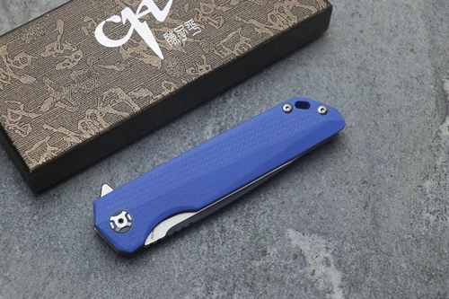 blue CH CH3507-G10 Флиппер складной нож D2 лезвие шарикоподшипник G0+ стальная ручка Походный охотничий карманный нож EDC инструменты - Цвет: blue