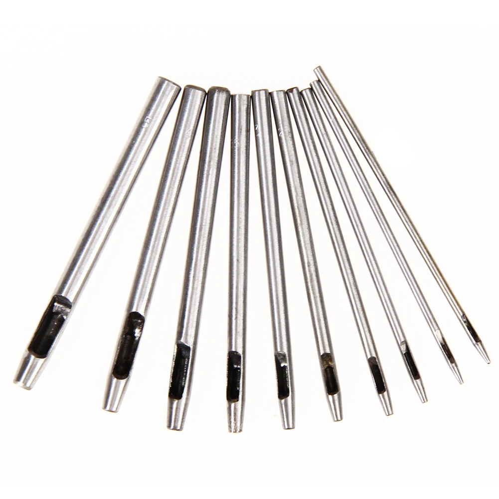 10 шт. стальной дырокол для кожи инструмент Набор рукоделия ремня