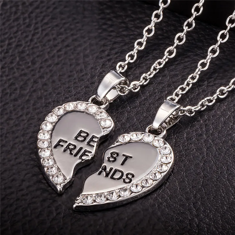 Ожерелье Collares De Moda лучший друг унисекс Мужские Женские кулон в виде сердца Драгоценная цепочка Erkek klye Новинка M#1