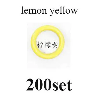 200set lemon yellow Простой в использовании инструмент плоскогубцы высокое качество латунь 9,5 мм зубчатая Кнопка 200 набор 20 цветов крепеж пресс-шпильки попперы пряжки - Цвет: 200set lemon yellow