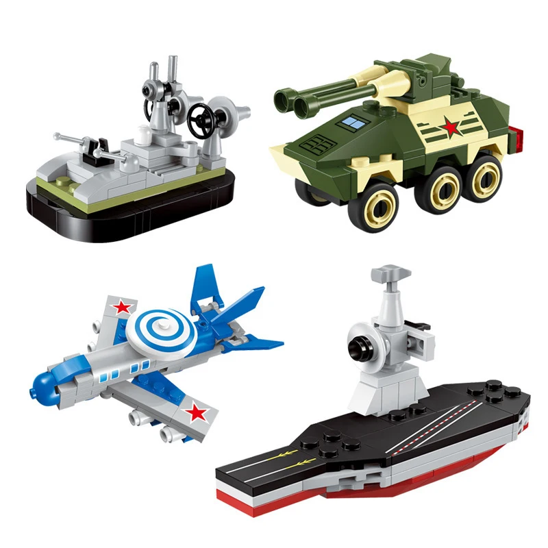 4 шт./лот детские строительные блоки игрушка совместимая с Legoingly city Мини Военная