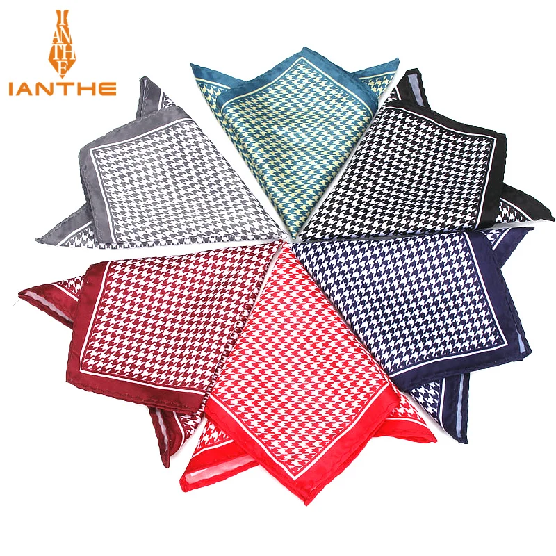 Роскошный мужской носовой платок с винтажным принтом птиц Карманный квадратный