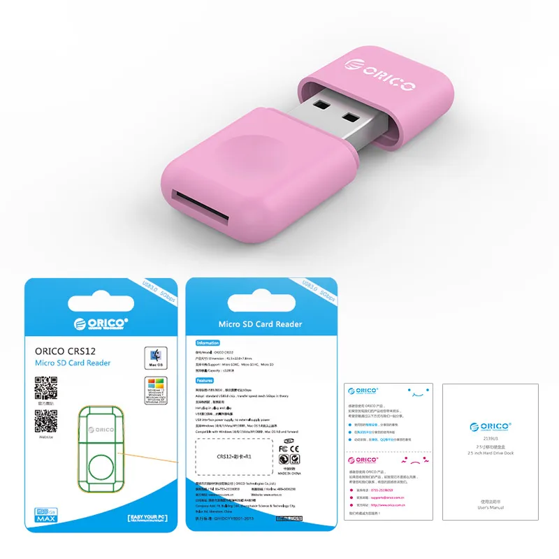 ORICO Универсальный Высокоскоростной USB 3 0 Micro SD кардридер мобильный телефон