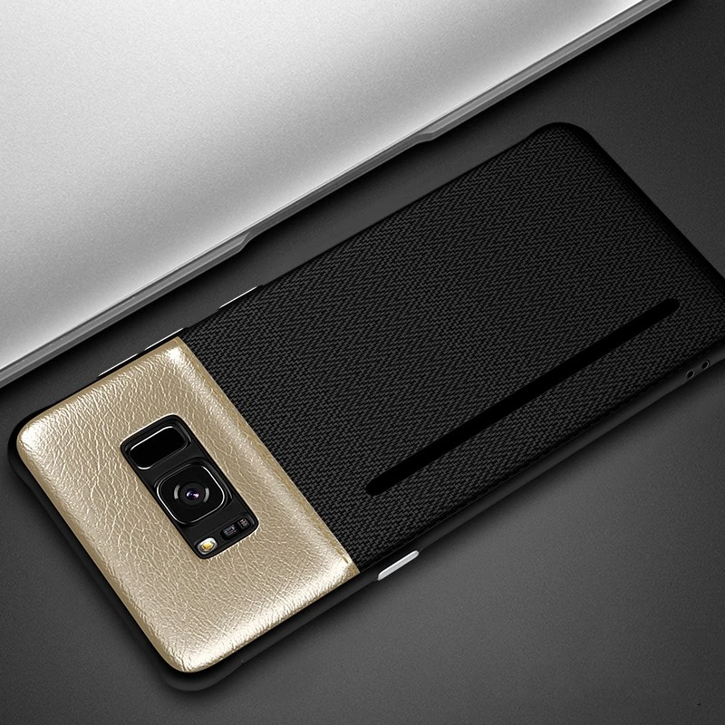Leather Card Holder Slim Phone Case For Samsung Galaxy S10 Hard Back Cover Thin S10E Plus |