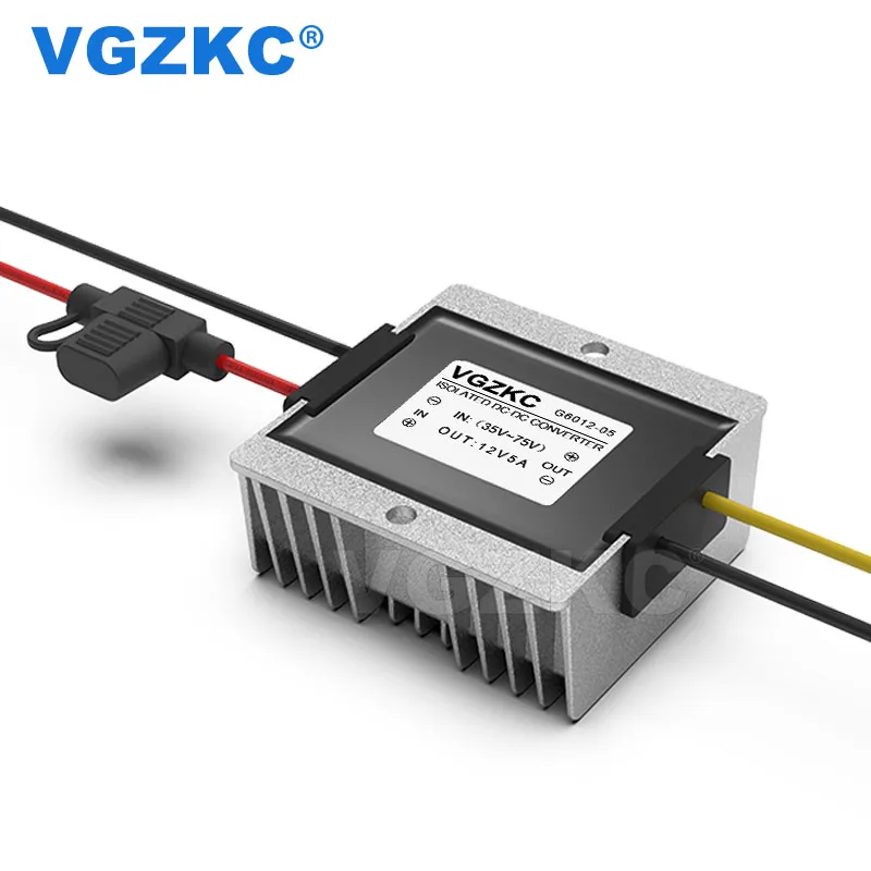 Изолированный преобразователь напряжения постоянного тока 35 V-75 V 48 V 60 V-12 V 5A 60 W вилочный погрузчик гольф-кары редуктор напряжения понижающий Преобразователи мощности