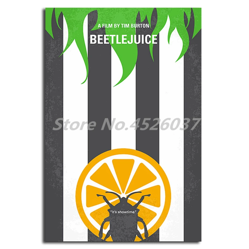 Настенные плакаты Beetlejuice минималистский художественный Рисунок на холсте в HD