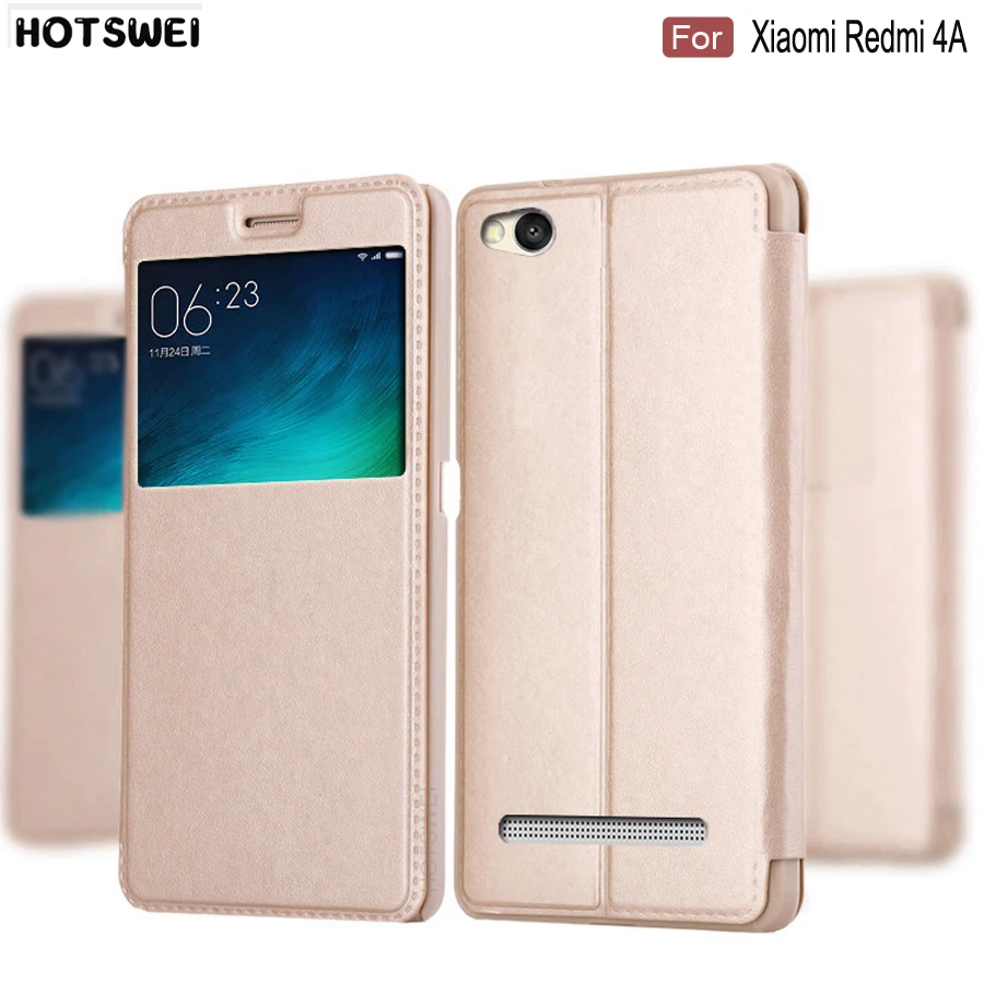 HOTSWEI чехол для Xiaomi Redmi 4A глобальная версия 32 Гб 16 Гб чехол Модный кожаный флип-чехол с окошком для Xiaomi Redmi 4A чехол s
