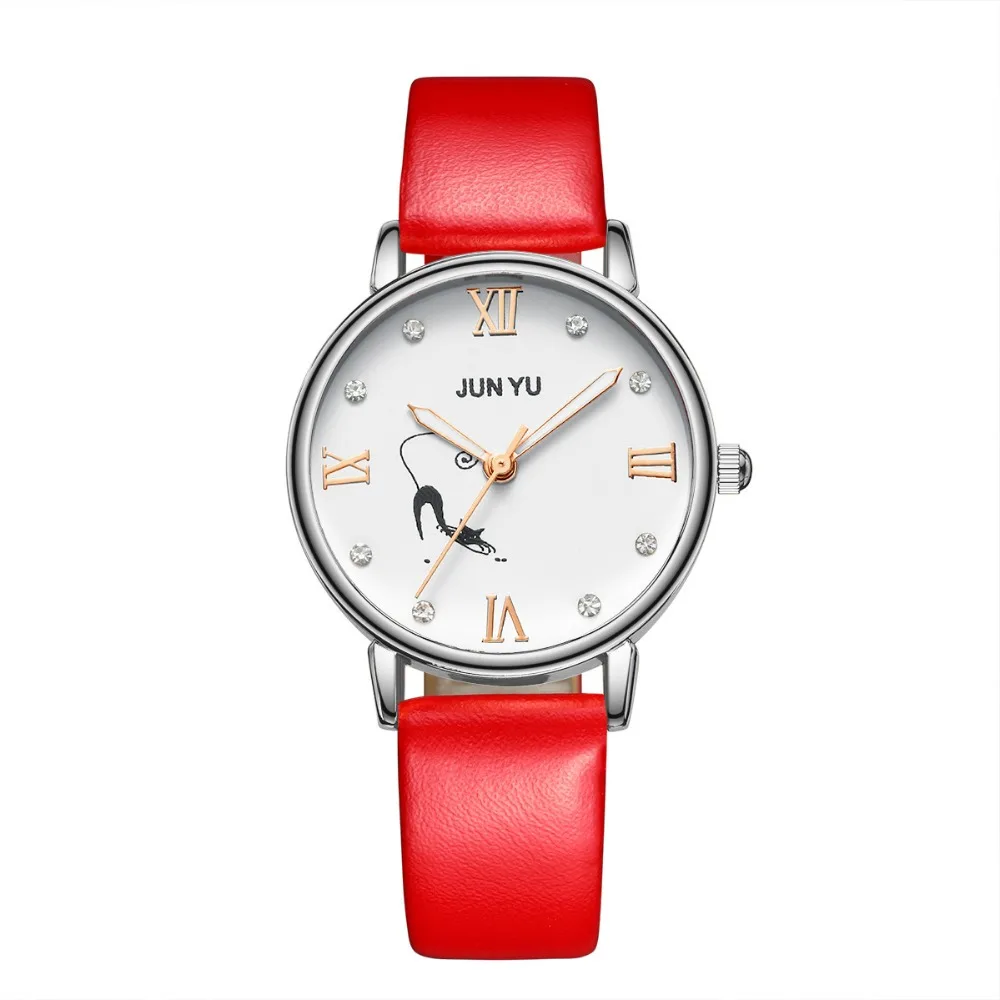 High Quality Fashion Ladies Simple Womens Watches Faux Leather Analog Life Waterproof Quartz Female Girl Wrist Watch Saat Gift | Наручные
