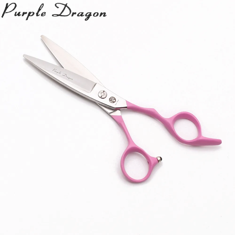 Z9122 6&quot 440C Purple Dragon Pink Barber Makas Hair Cutting Scissors Thinning Shears Willow Leaf Shape Salon | Красота и здоровье