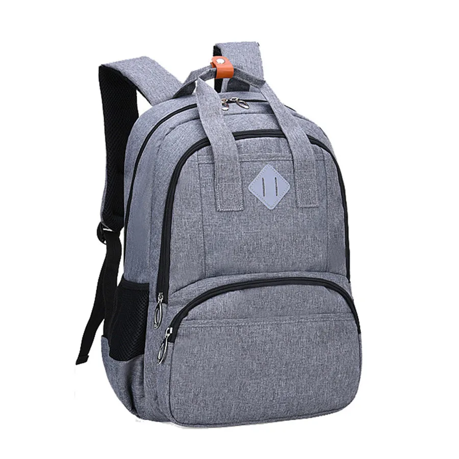 light gray Детские школьные сумки для подростков мальчиков и девочек, школьный рюкзак для ноутбука большой емкости, водонепроницаемый ранец, Детская сумка для книг mochila - Цвет: light gray