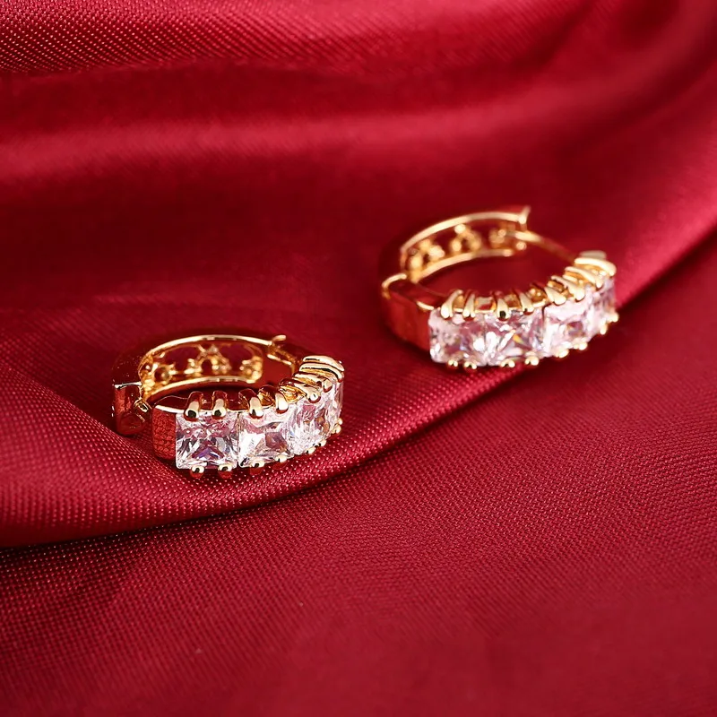 Новое поступление Золотые серьги для женщин свадебные украшения нежный дизайн