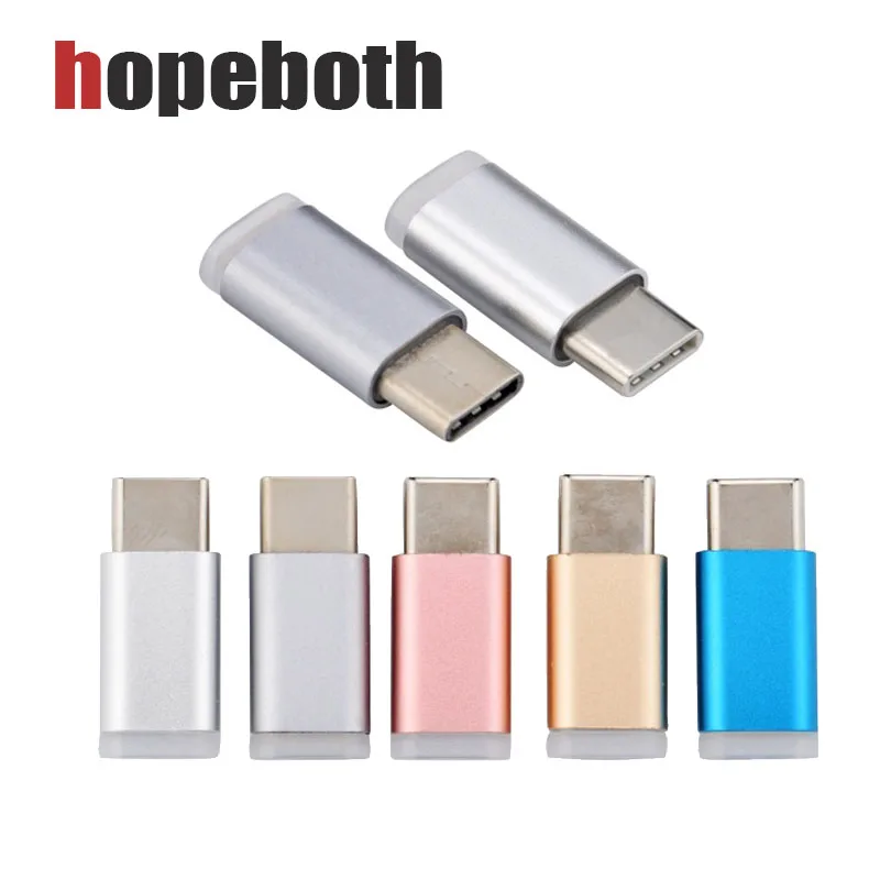 100 шт./лот из алюминиевого сплава мини USB type C к Micro конвертер адаптер зарядное
