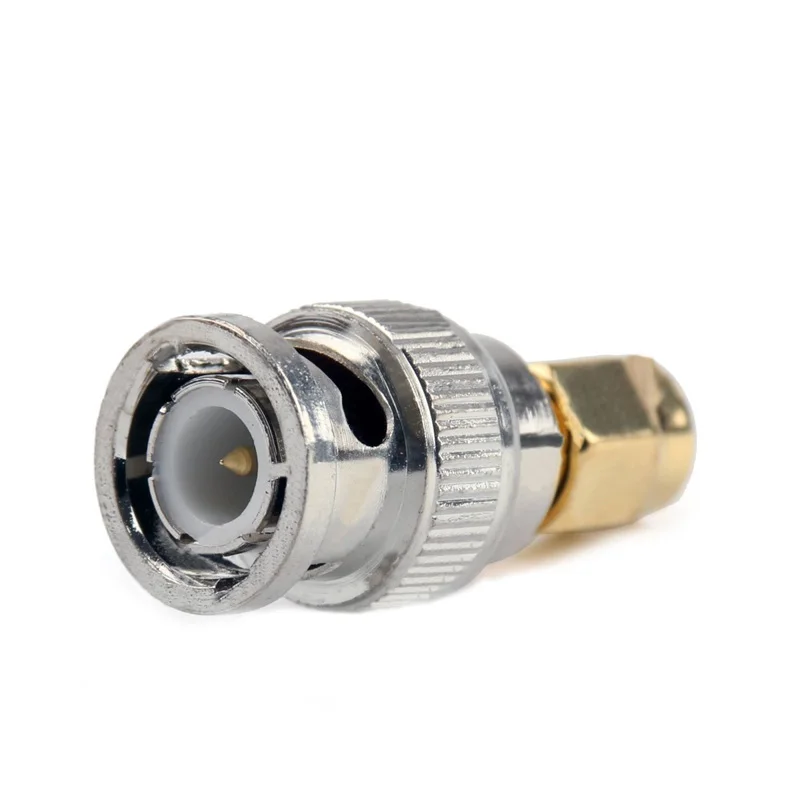 Новый адаптер 1/10 шт BNC штекер в SMA Штекер РЧ разъем прямой M/M PTFE золотое покрытие
