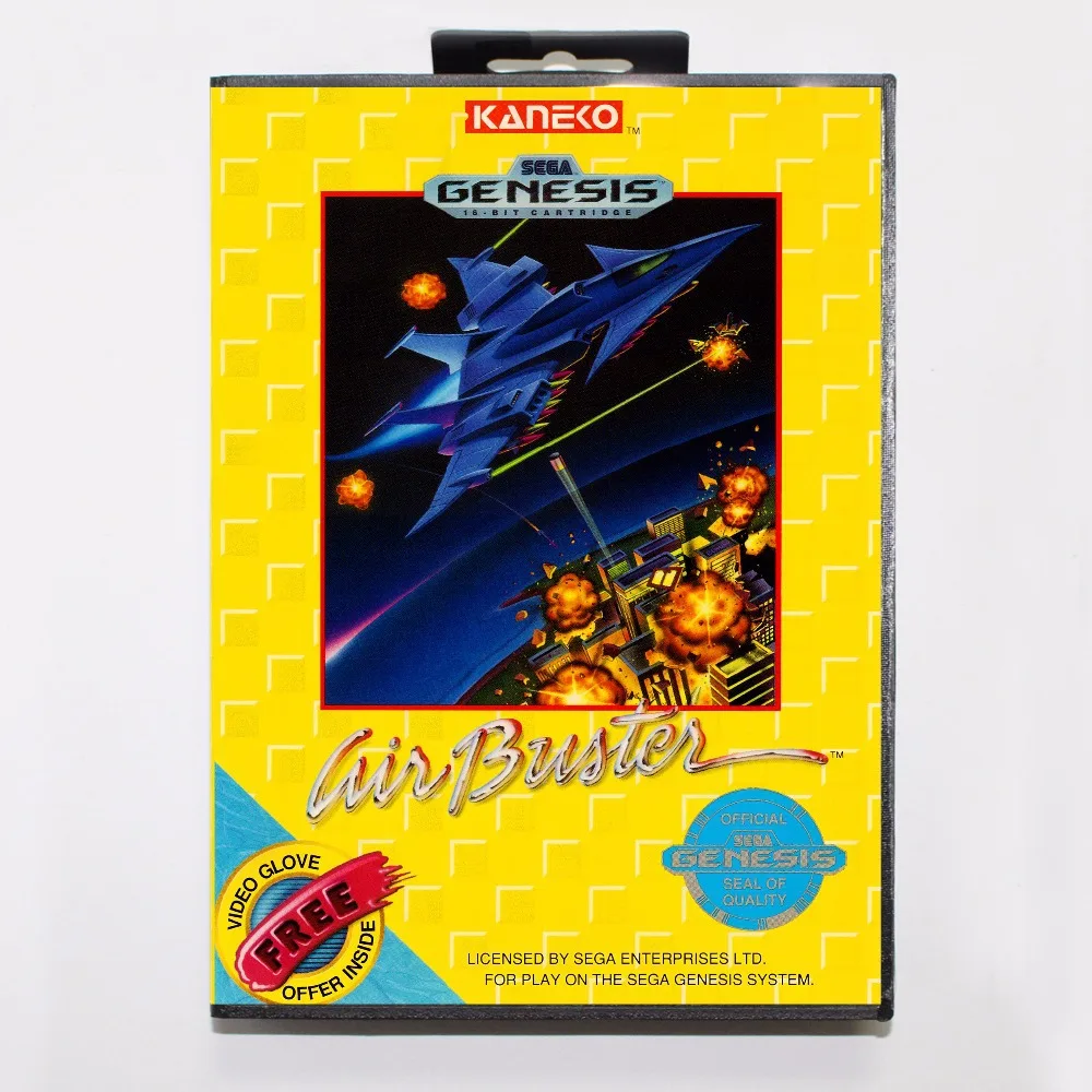 Игровой картридж Air Buster (также известный как Аэро-бластеры) 16 бит MD игровая карта с