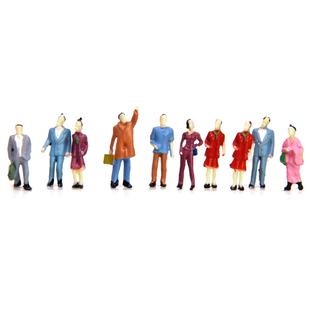 Новинка 1:87 50 шт. ручная лампа стоя люди фигурки масштаб HO (от 1 до 87) 0 70 90 дюймов