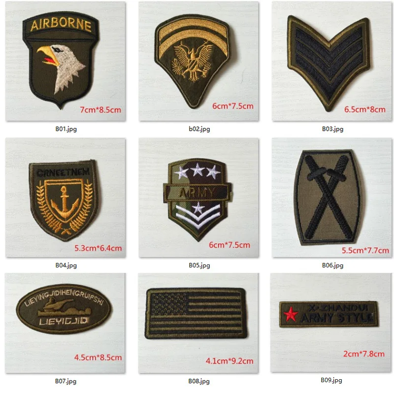 9 шт./комплект нашивки с вышивкой в стиле милитари|embroidered patch|patches for clothingpatches patches |