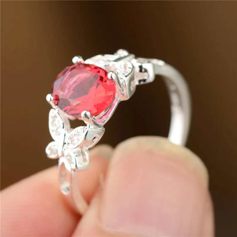 Новое модное серебряное кольцо с натуральным кристаллом двойная бабочка