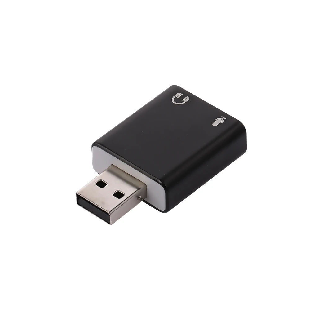 Внешний USB-адаптер из алюминиевого сплава для стереозвука USB-звуковая карта