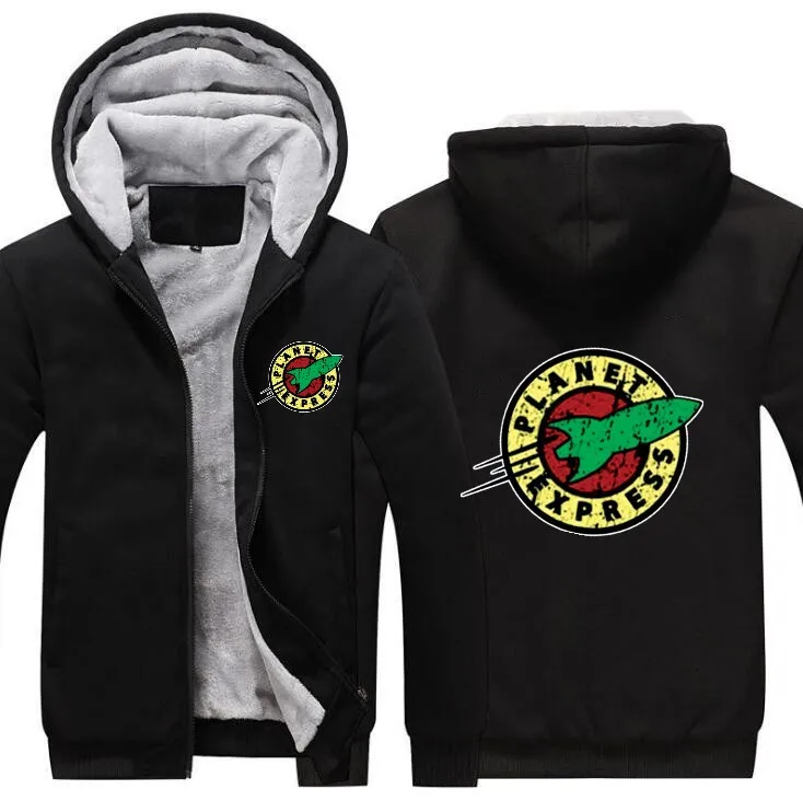 Принт Planet Express с рисунком толстовка капюшоном Винтаж принт пуловер принтом