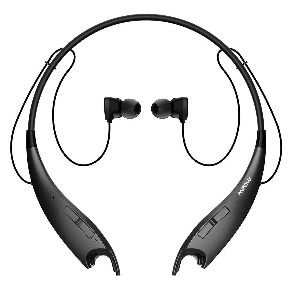 Black Mpow Jaws MBH25 беспроводные наушники Bluetooth наушники для шеи в стиле халтер наушники для звонков в режиме Hands-free для iPhone X/8/7 - Цвет: Black